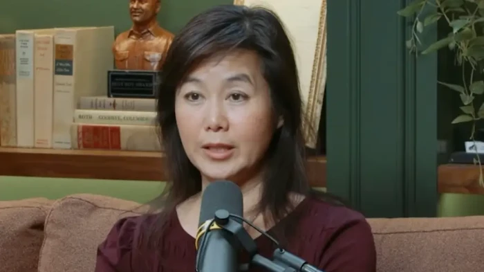 Colleen Cutcliffe discussing GLP-1 medications on Armchair Expert podcast