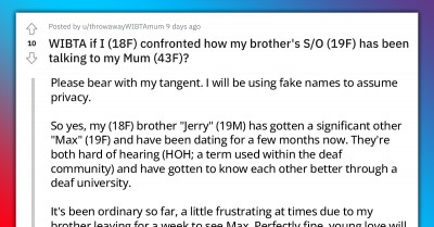 Redditor Intends On Confronting Her Brother's Significant Other About The Way She Talks To Their Mom, Gets Bashed For It