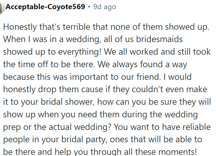 OP should drop them.