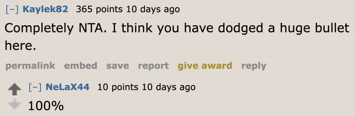 Maybe it's for the best that she doesn't attend the wedding.