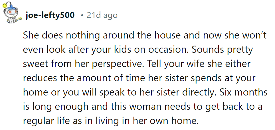 Sister's got perks, no chores!