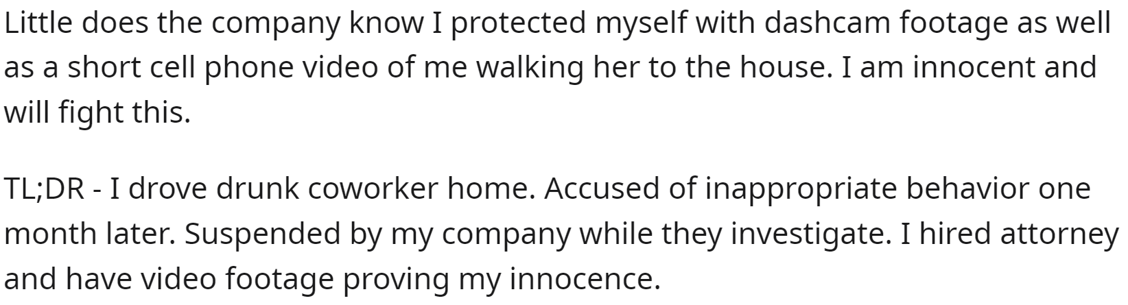 He is innocent and determined to fight this