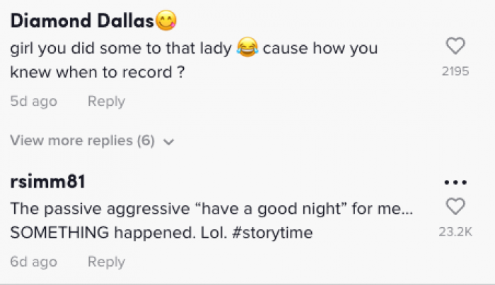 Some people speculated that they had met before because she happened to record at the perfect moment, as well as the way the woman initially spoke to her.