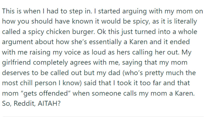 OP's girlfriend works at a local fast-food restaurant.