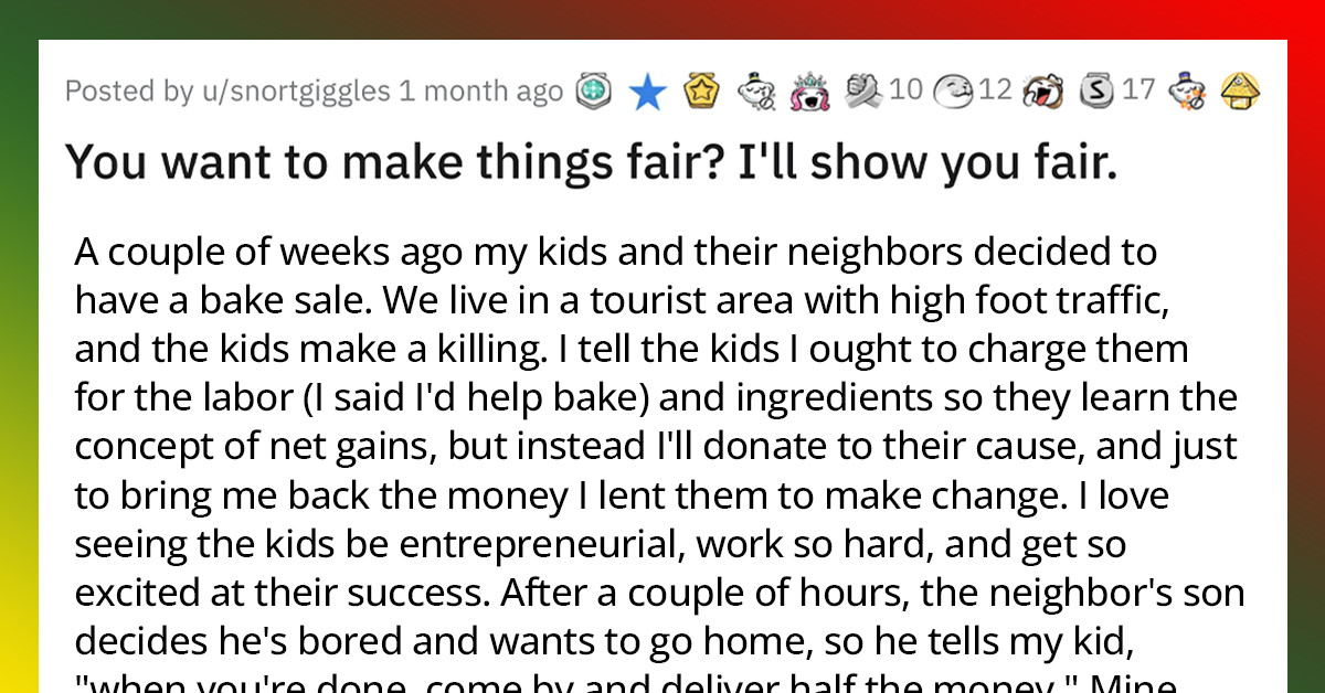 Kids' Neighborhood Bake Sale Goes Bitter When An Entitled Mom Demanded Half Of The Profits Despite Her Kid Bailing In The Middle Of The Day