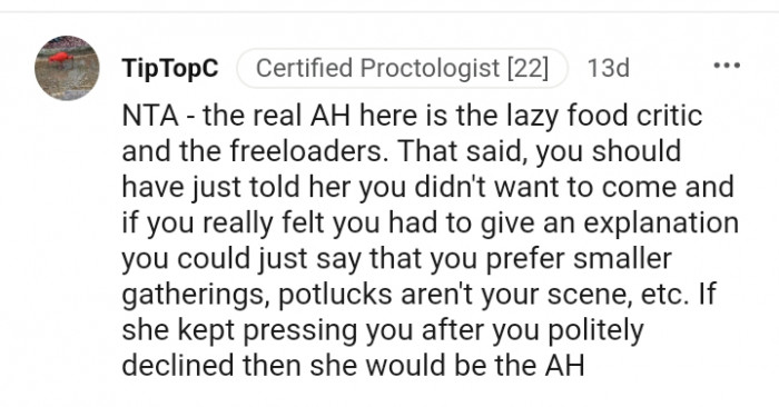 You should have just told her