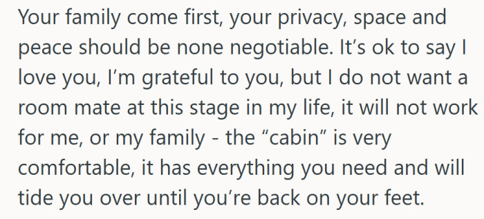 “Love you, but I need my space” — the universal anthem of healthy families everywhere.
