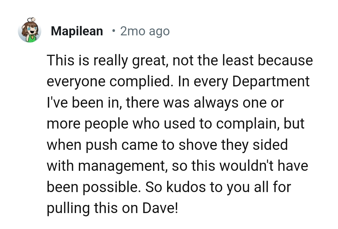 There was always one or more people who would complain