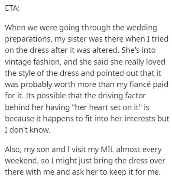 OP provided an edit to the original story, explaining a few things