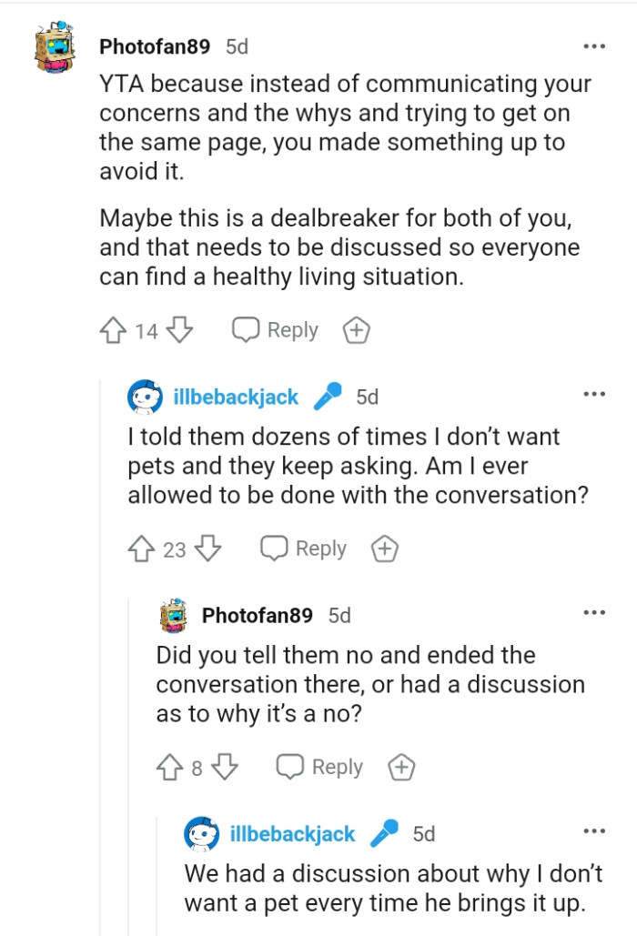 This is a deal breaker for both of them