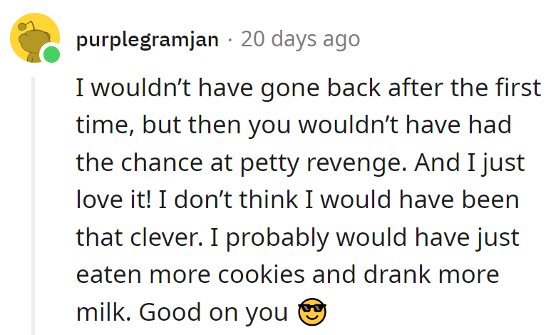 One strike, one epic revenge. Cookies, milk, and cunning—the holy trinity of this babysitting payback!