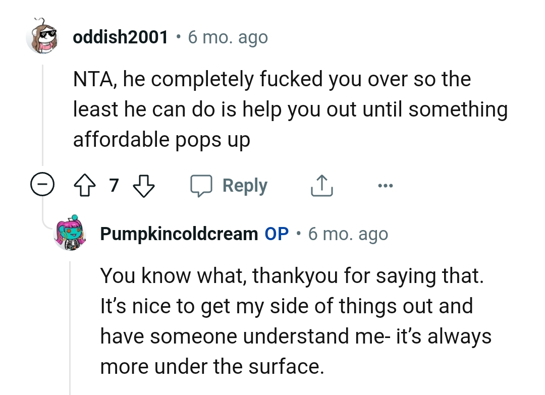 The least he can do is to help the OP out