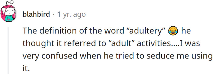 46. The definition of the word “adultery”