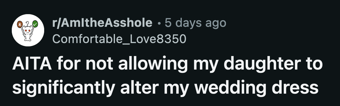 OP kept rescheduling the drop-off and eventually realized she no longer wanted to lend the wedding dress to her daughter.