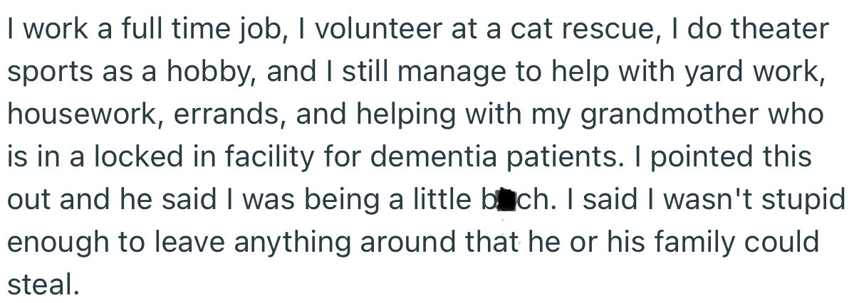 OP tackled their brother for not contributing anything to the household