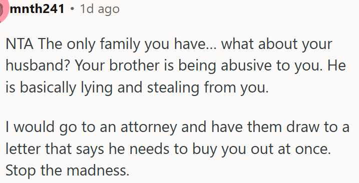 Her Brother Is Being Abusive.