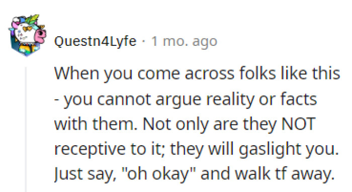 There's really no point in arguing