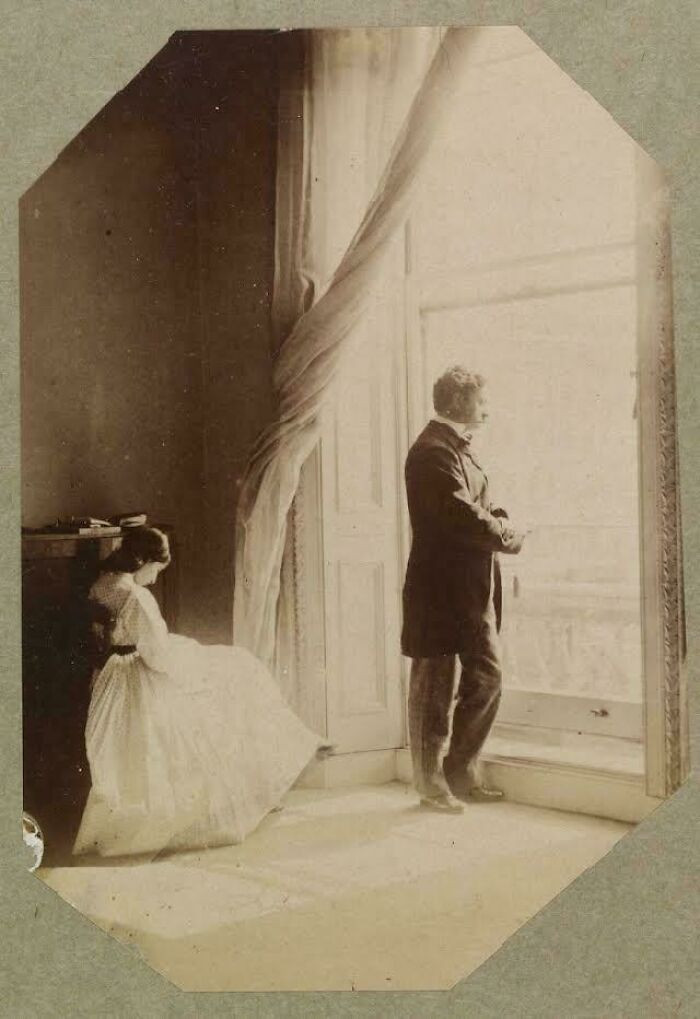 "Photograph By Lady Hawarden, Showing Her Husband And Daughter Bathed In Sunlight. The Moment Is Open To Interpretation. 1858-61"