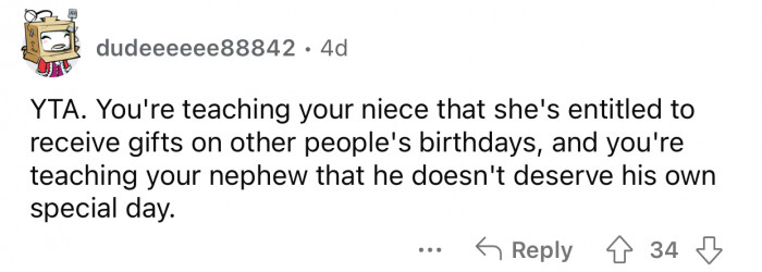 OP is teaching her nephews that these behaviors are acceptable.