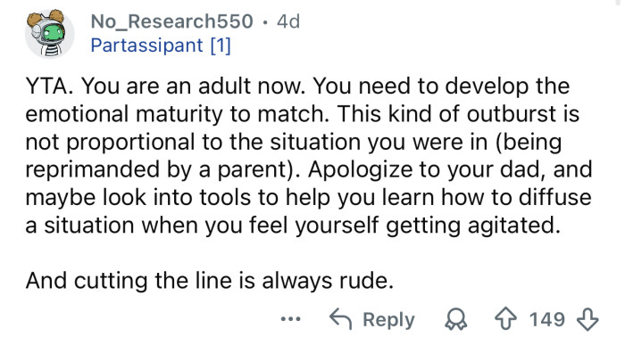 Cutting in line is always rude.