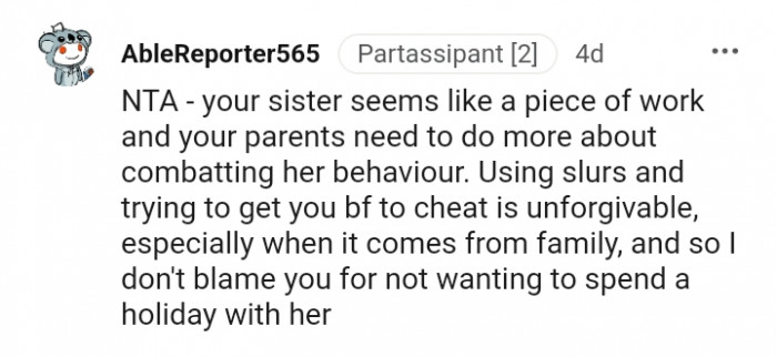 Your sister seems like a piece of work