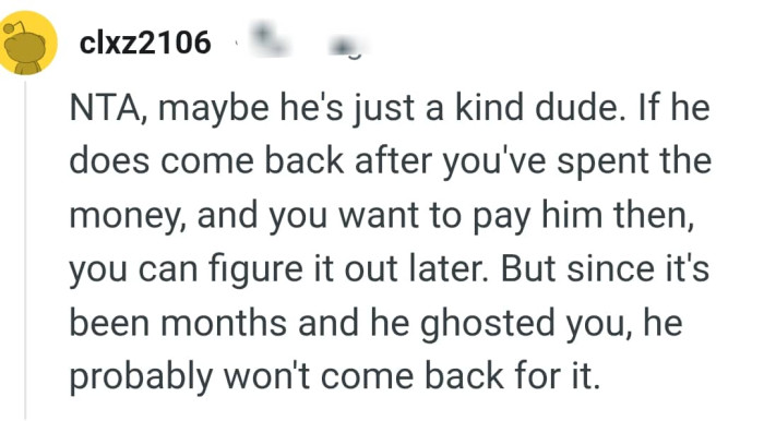 The OP has been ghosted