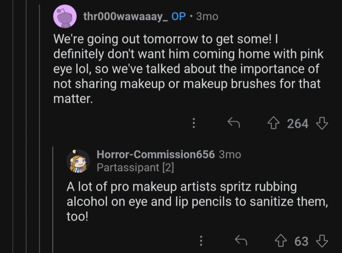 Sharing makeup is a big no-no!