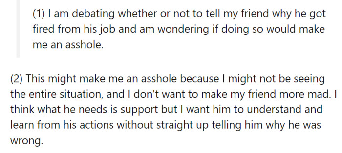 OP has offered the following explanation for why they think they might be the a-hole: