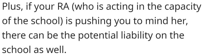 Potential liability? We would say certain liability...