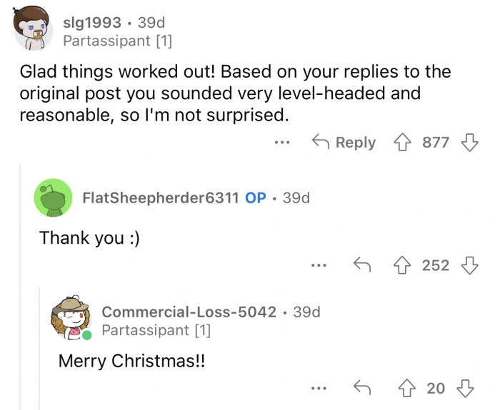 Here's how the Reddit community reacted to u/flatsheepherder6311's update: