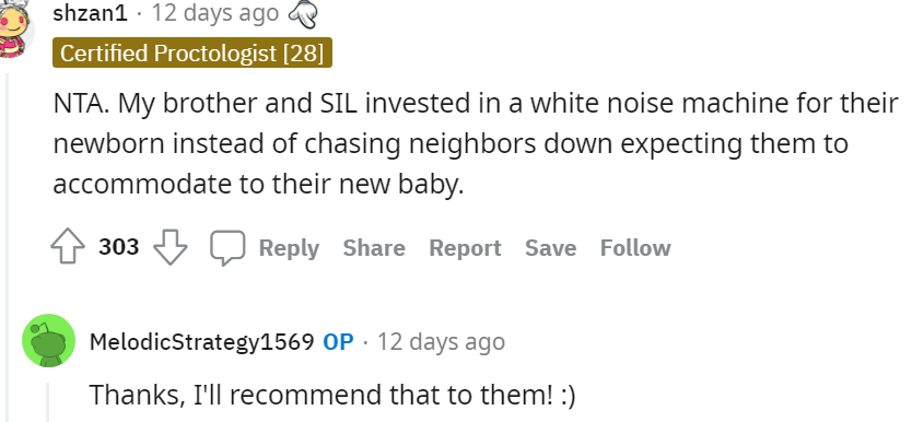 9. Getting a white noise machine is a good choice