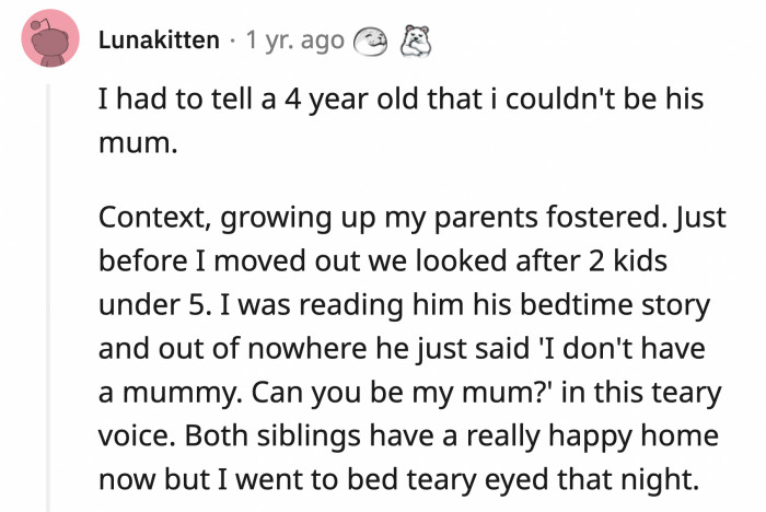 7. This person who had to tell a kid she couldn't be his mom