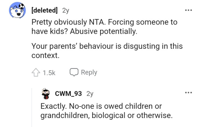 Forcing someone to have kids