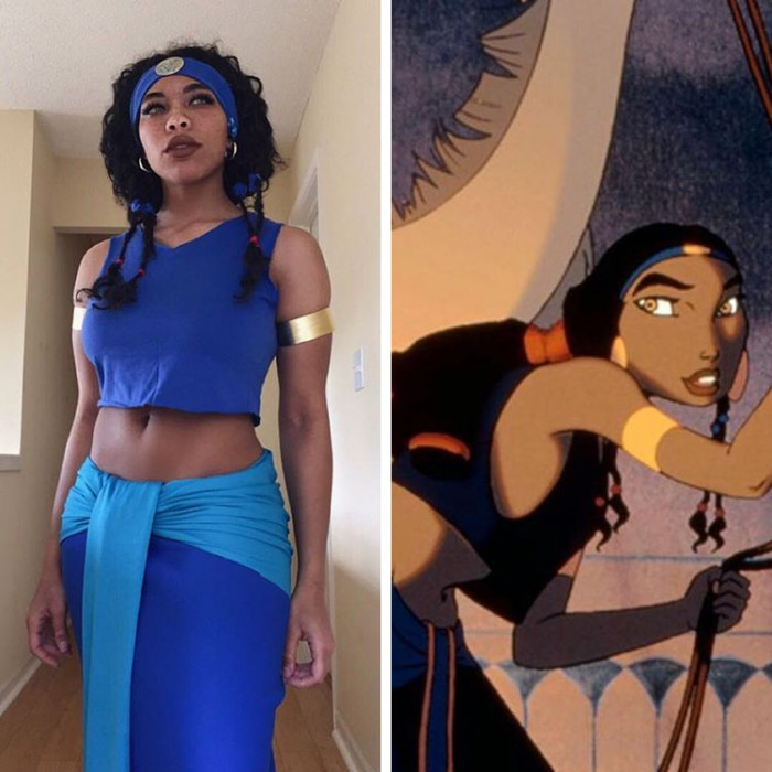 6. This is Kiera again cosplaying as the character Penny Proud from The Proud Family