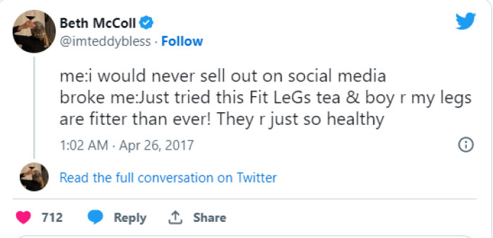 17. Throwing away your ethics for a flow of money.