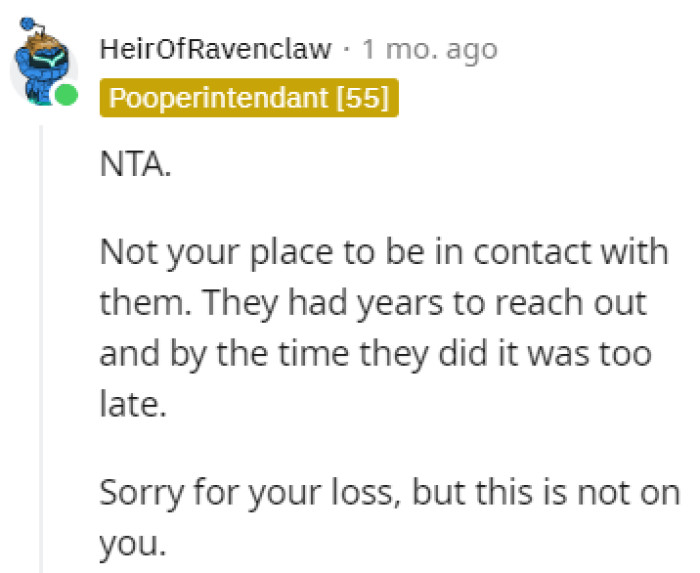 Don't blame yourself, OP