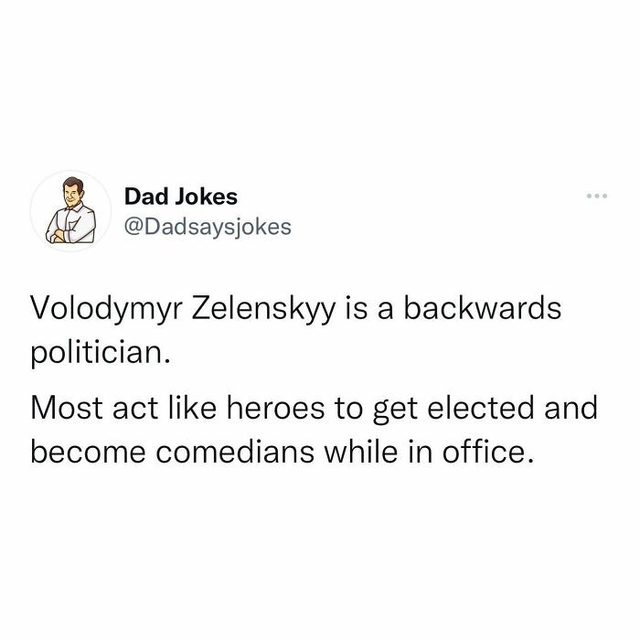12. Elected heroes, acting comedians