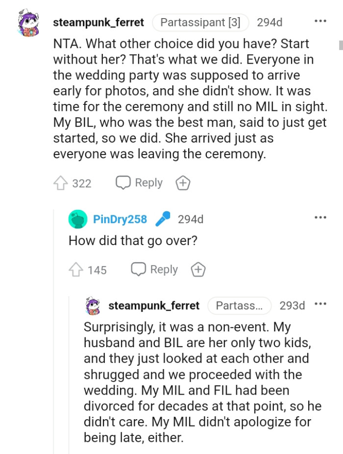 Arriving just as everyone was leaving the ceremony