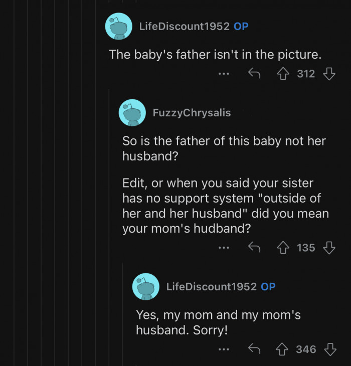 But OP quickly clarified everything with a follow-up comment.