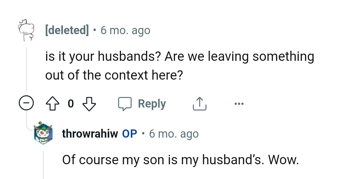 OP's Son Is Her Husband's