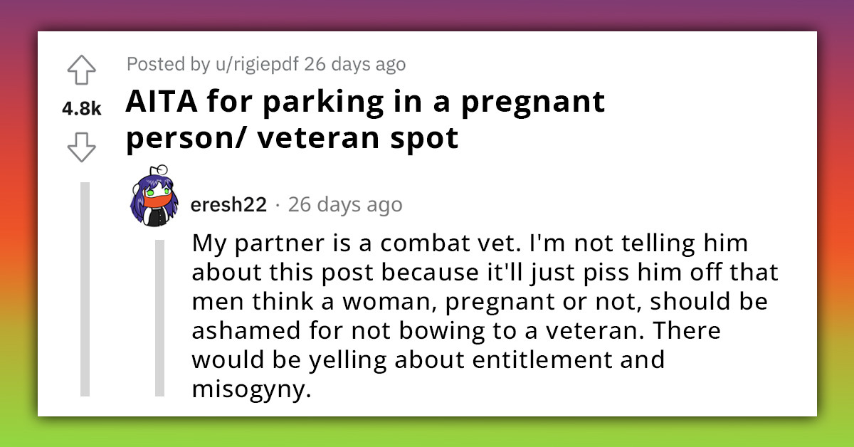 Military Vet Calls Pregnant Woman A B*tch At The Grocery Store When She Parked At The Spot Designated For Veterans/Pregnant Women