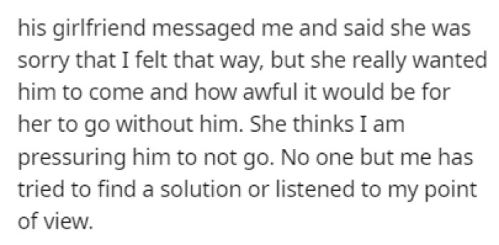 The father's girlfriend contacted OP, too
