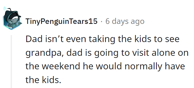Dad's on a solo grandpa mission? Sounds like he's missing the family plot!