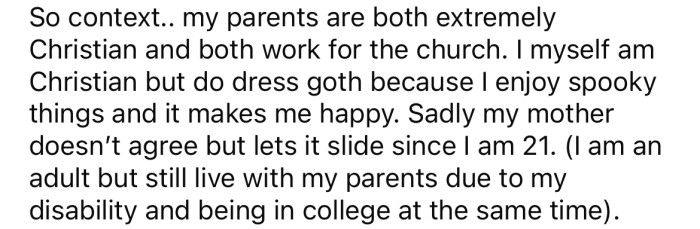 She explained that her parents are 