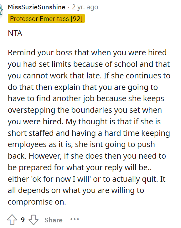 Reminding Their Boss Is the Only Thing They Can Do Right Now, but It's the Best Card He Can Play at This Moment.