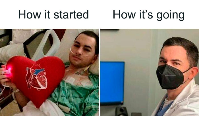 20. He waited 2 years at a hospital for a heart transplant. Now he's a Cardiology Fellow at the same hospital.