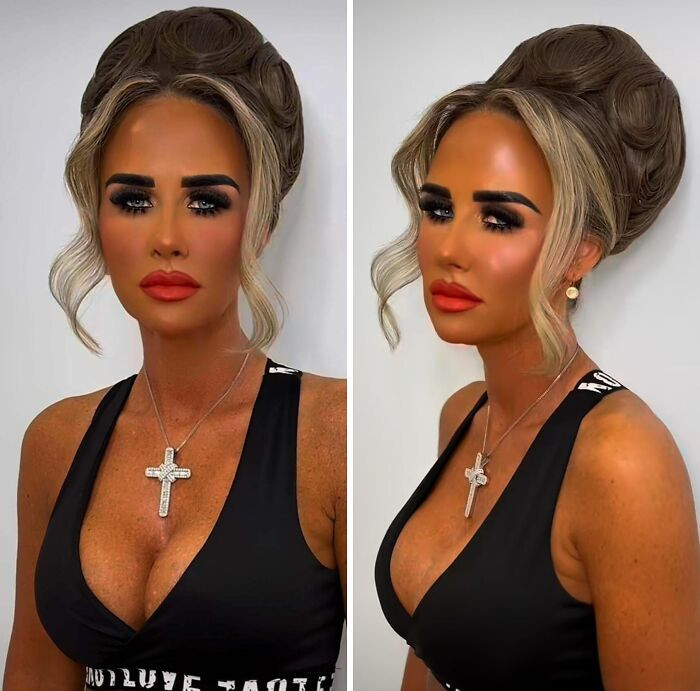 "I’m Not Sure What Got Me More: The Makeup Or The Hair. The Title Was 'Wedding Glam'"