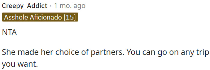 She chose her partner.