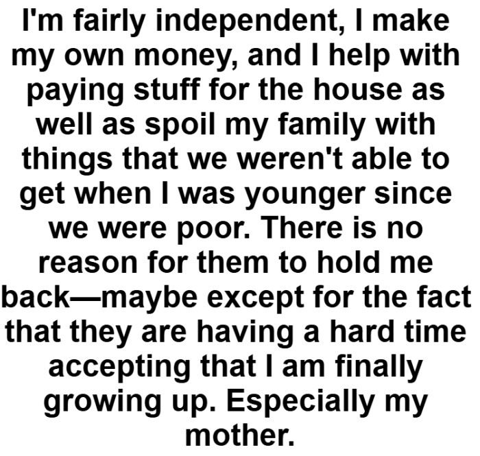 She tells us what she provides and how she helps out her family.