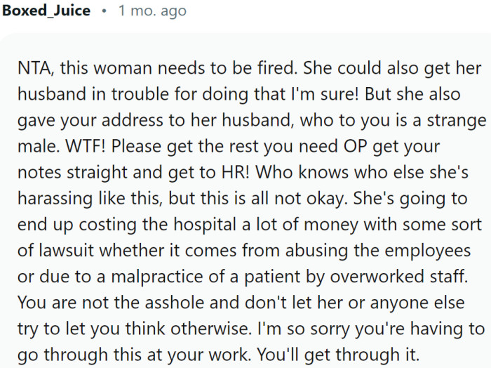 OP should go straight to HR